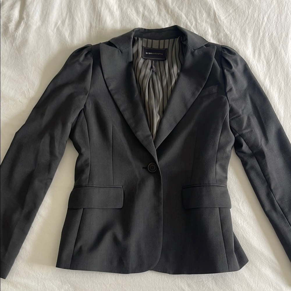 Vintage BCBG Maxazria Puff Sleeve Wool Blend Blazer